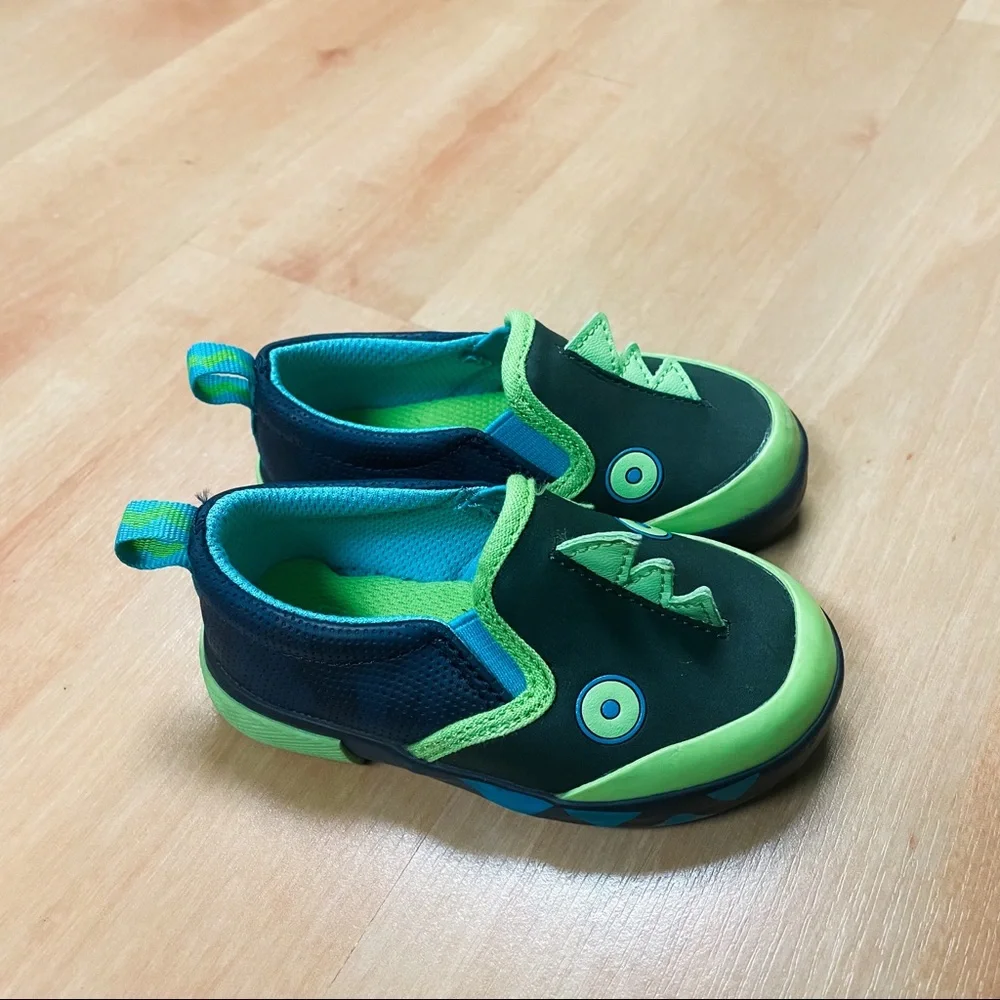 Cat & Jack Xander 3D Alligator Dinosaur Slip On Sneakers Toddler Size 5
